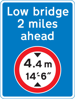 Advance warning of restriction or prohibition ahead