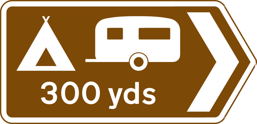 Direction to camping and caravan site