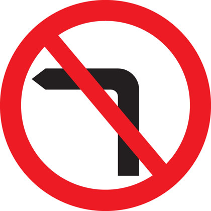 No left turn