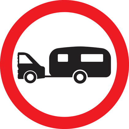 No towed caravans