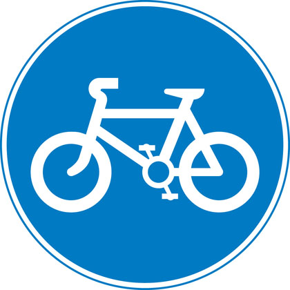 Route to be used by pedal cycles only