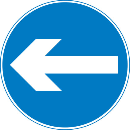 Turn left (right if symbol reversed)