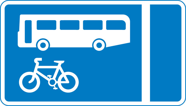 With-flow bus and cycle lane