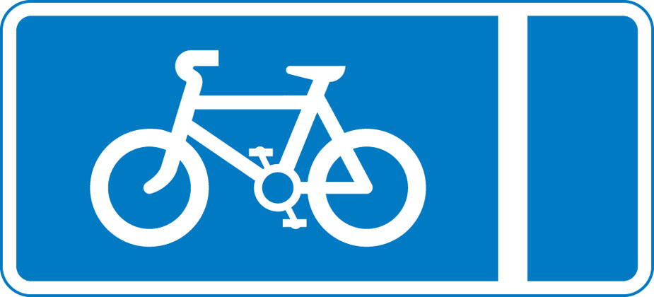 With-flow pedal cycle lane