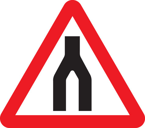 Dual carriageway ends